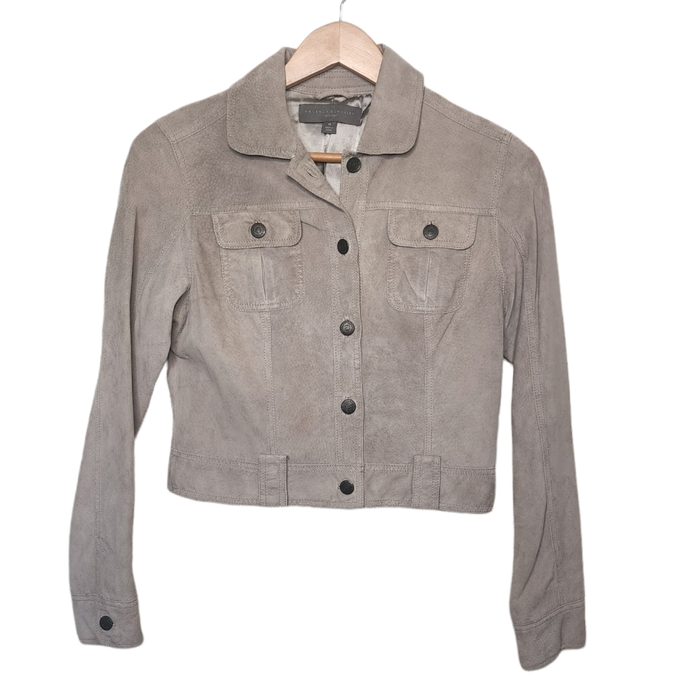 Proenza Schouler for Target Grey Green Suede Jacket - Picture 1 of 5